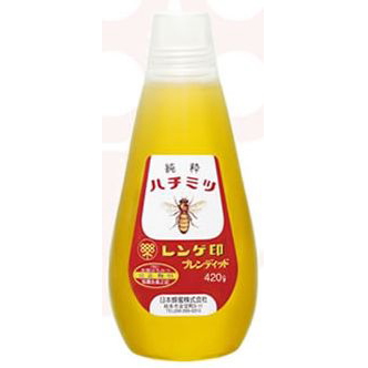 日本蜂蜜 レンゲ印 ハチミツ 410g