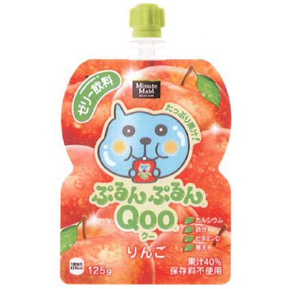 コカ・コーラ社 ミニッツメイド ぷるんぷるん Qoo クー りんご 125g1箱6本