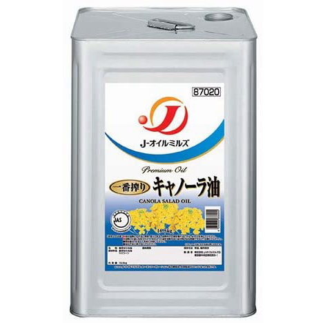 J-オイルミルズ 一番搾り キャノーラ油 一斗缶 16.5kg