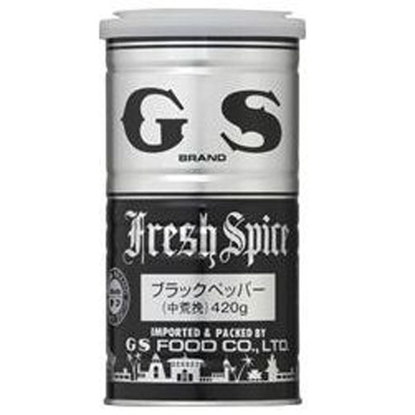 GS ジーエスフード ブラックペッパー 中荒挽 缶420g
