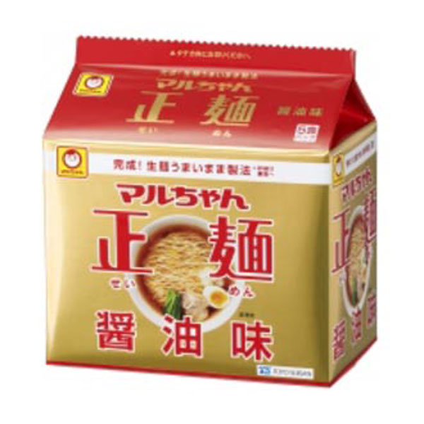 東洋水産 マルちゃん正麺 醤油味 1箱5食入×6袋
