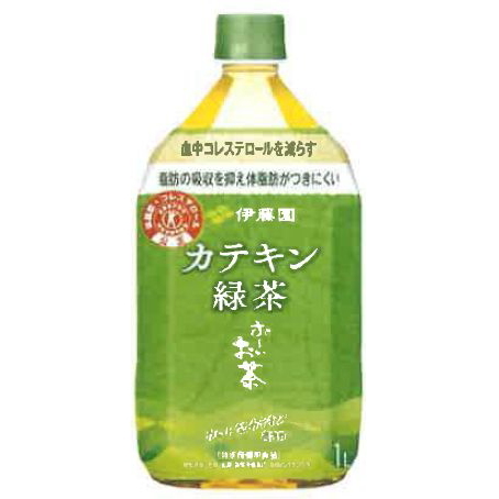 伊藤園 お〜いお茶 カテキン緑茶 ペット1L1箱12本